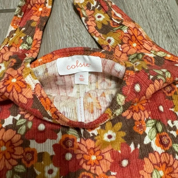 L/XL, 2pc PJs Tiny Tank & Shorts, perfect fall floral patter, excellent cond. - Picture 3 of 8